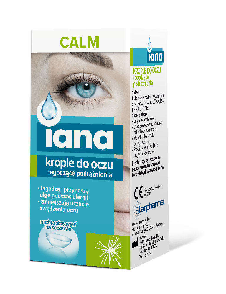IANA CALM, krople do oczu łagodzące podrażnienia, 10 ml