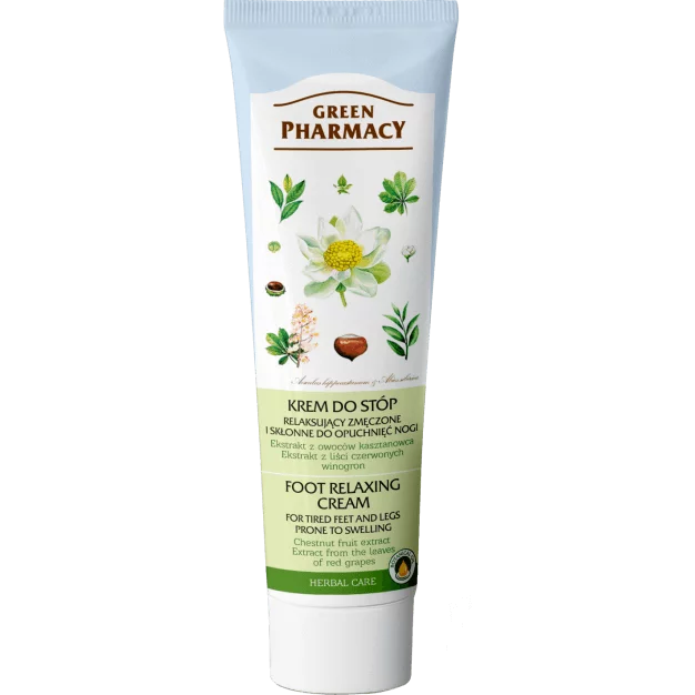 ELFA PHARM Green Pharmacy, krem do stóp relaksujący zmęczone i spuchnięte nogi, 100 ml