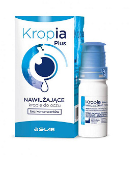 Kropia Plus, nawilżające krople do oczu, 10 ml