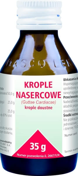 Krople nasercowe  o działaniu tonizującym i uspokajającym, 35 g