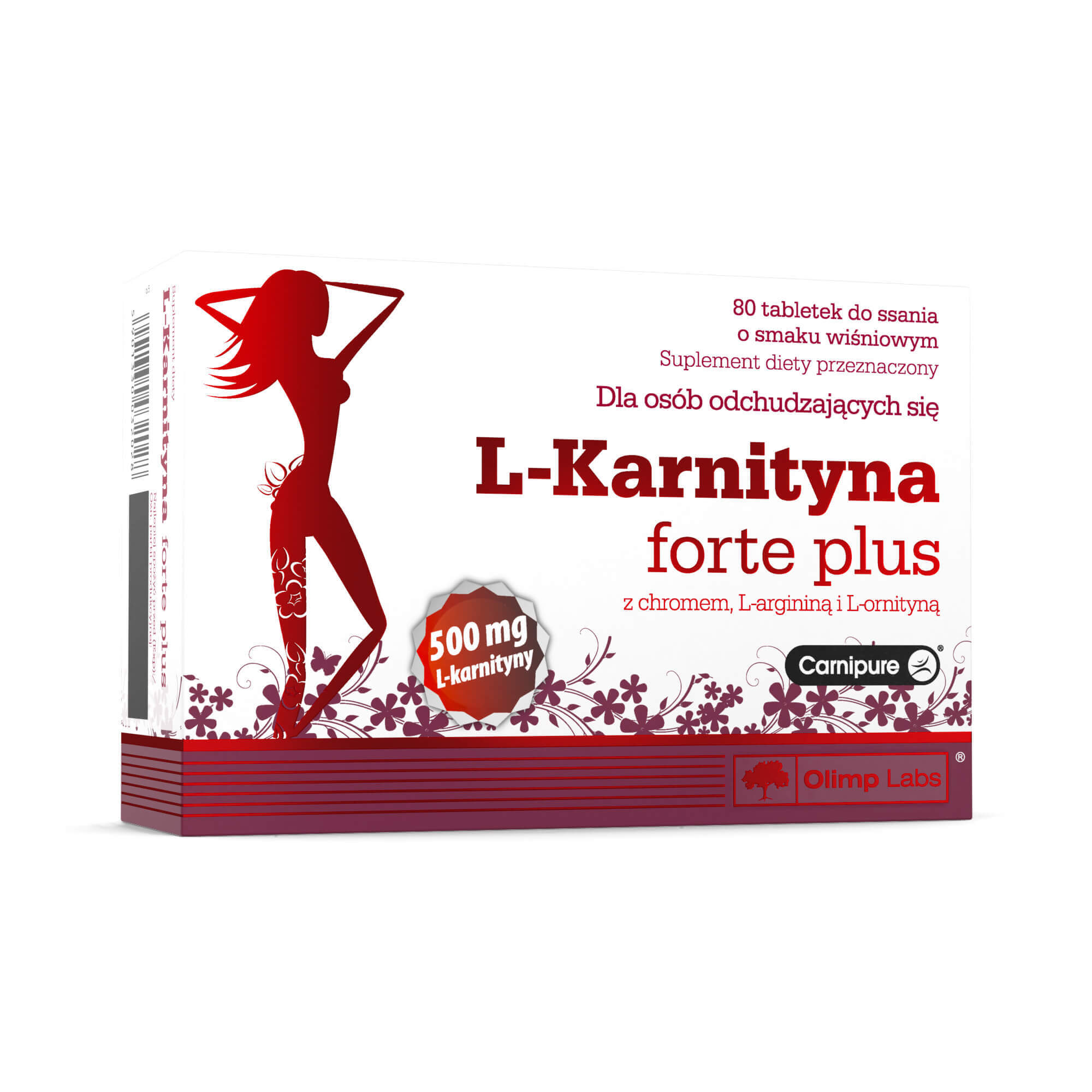 Olimp L-Karnityna Forte Plus tabletki do ssania o smaku wiśniowym, 80 szt.