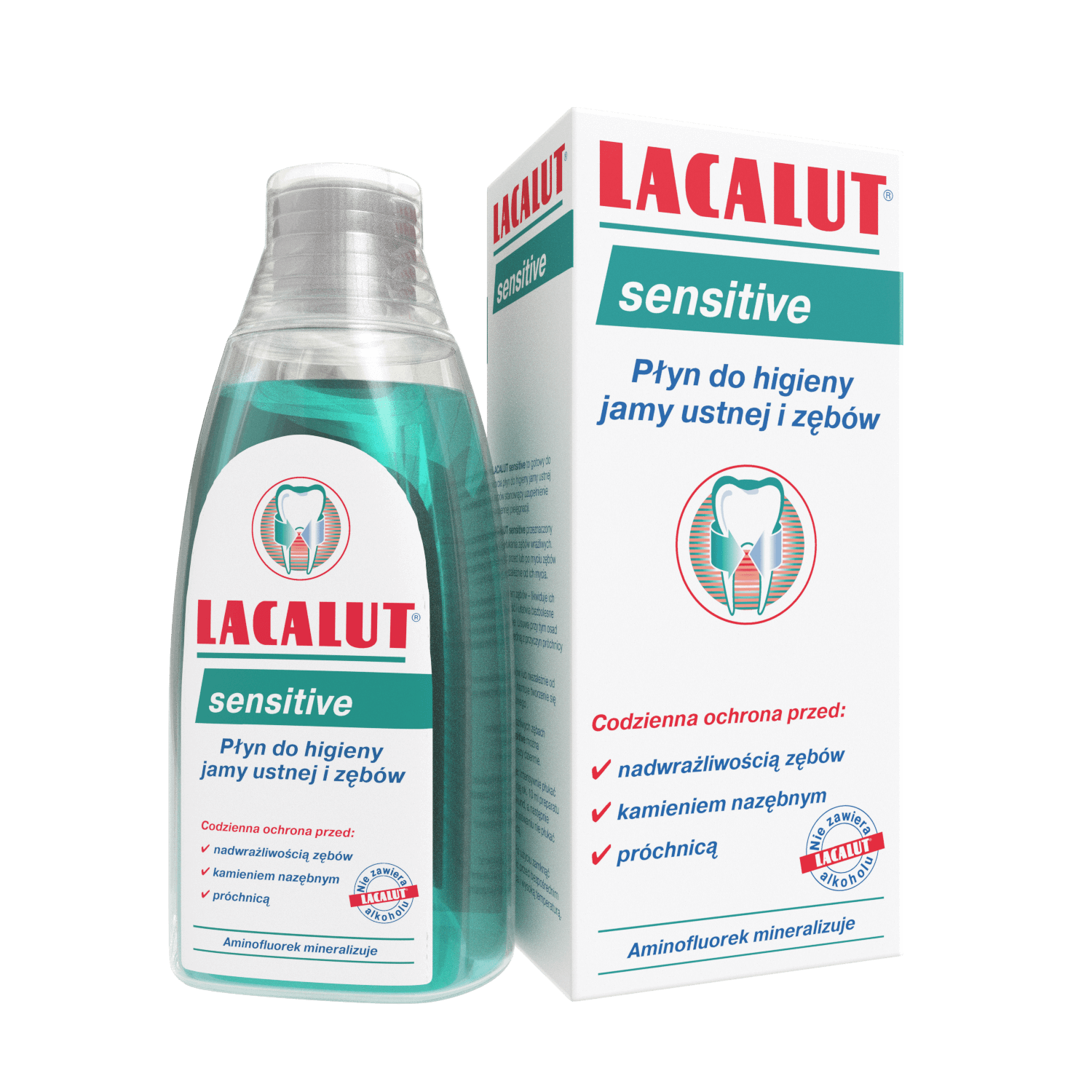 Lacalut Sensitive, płyn do płukania jamy ustnej i zębów, 300 ml