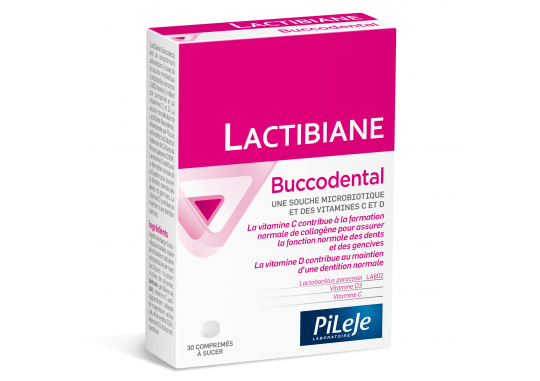 LACTIBIANE BUCCODENTAL , tabletki ze składnikami wspomagający w stanach zapalnych jamy ustanej, 30 szt.