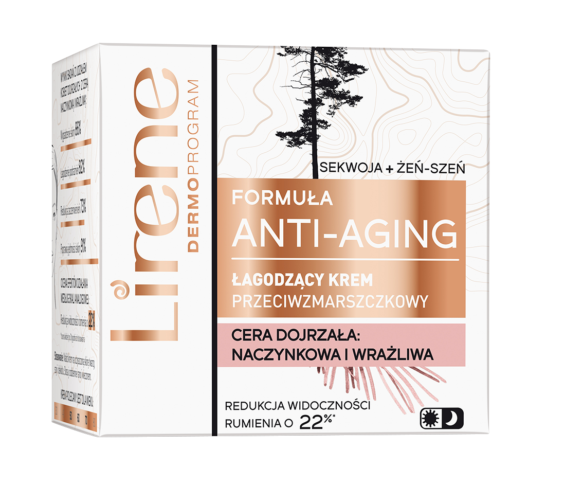 DR IRENA ERIS Lirene Formuła Anti-Aging, krem łagodzący, przeciwzmarszczkowy, 50 ml