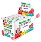 Zdrowy Lizak Mniam-Mniam Na Gardło  zawiera wyciąg z tymianku, szałwii, aceroli, witaminę C i D oraz cynk i rutynę o smaku malinowym, 40 szt.