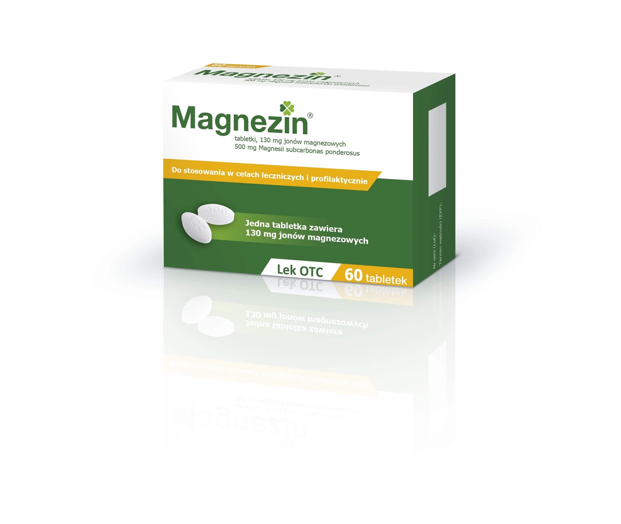 MAGNEZIN, tabletki z wysoką dawką magnezu, 60 szt.
