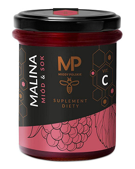 Miód & Sok Malina, z witaminą C, 250 g
