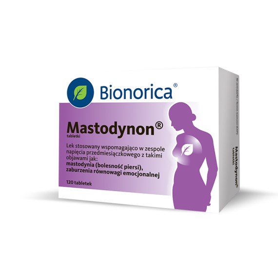 Mastodynon, tabletki wspomagające w zespole napięcia przedmiesiączkowego, 120 szt.