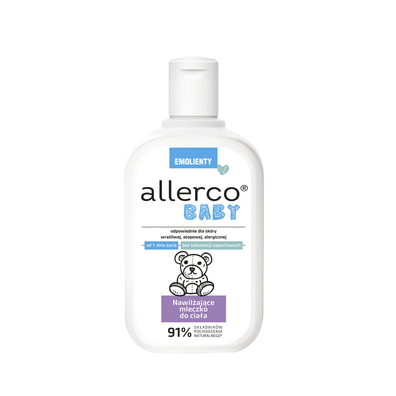 Allerco Baby Emolienty, mleczko nawilżające dla dzieci od 1 dni życia, 250 ml