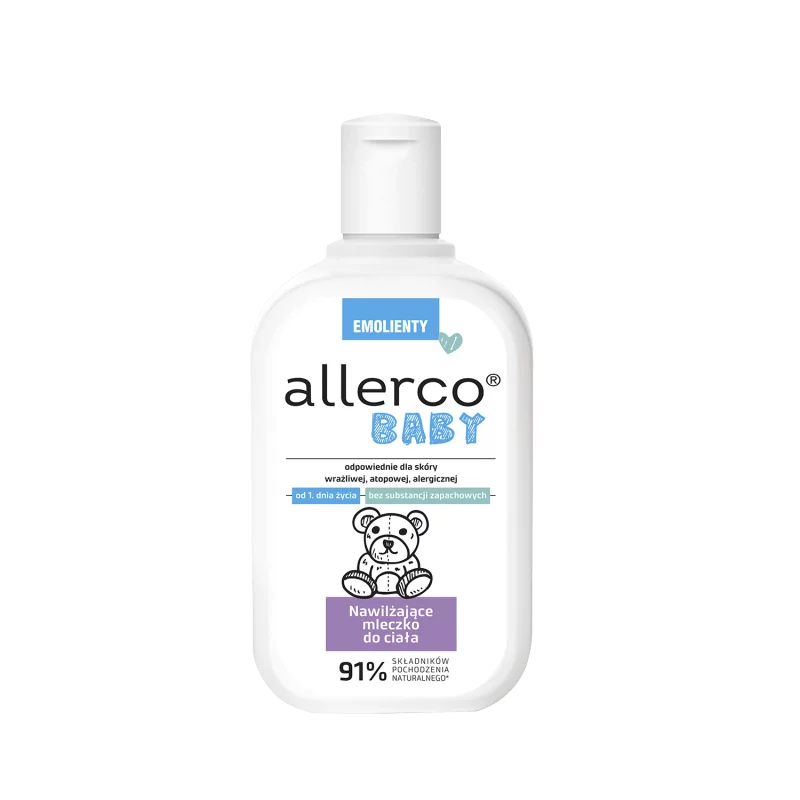 Allerco Baby Emolienty, mleczko nawilżające dla dzieci od 1 dni życia, 250 ml