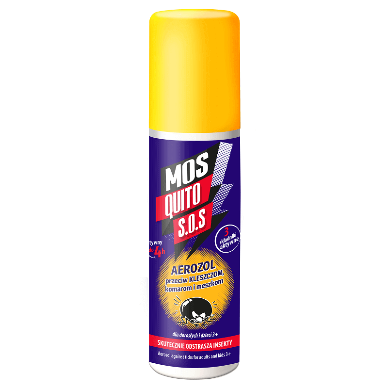 MOSQUITO S.O.S , aerozol przeciw kleszczom, komarom i meszkom, 125 ml