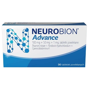 Neurobion Advance, 100 mg+50 mg+1 mg, tabletki powlekane, 30 szt.