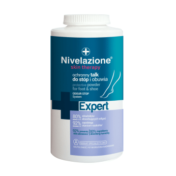 Nivelazione Skin Therapy, ochronny talk do stóp i obuwia zapobiegający nadmiernemu poceniu, 110 g