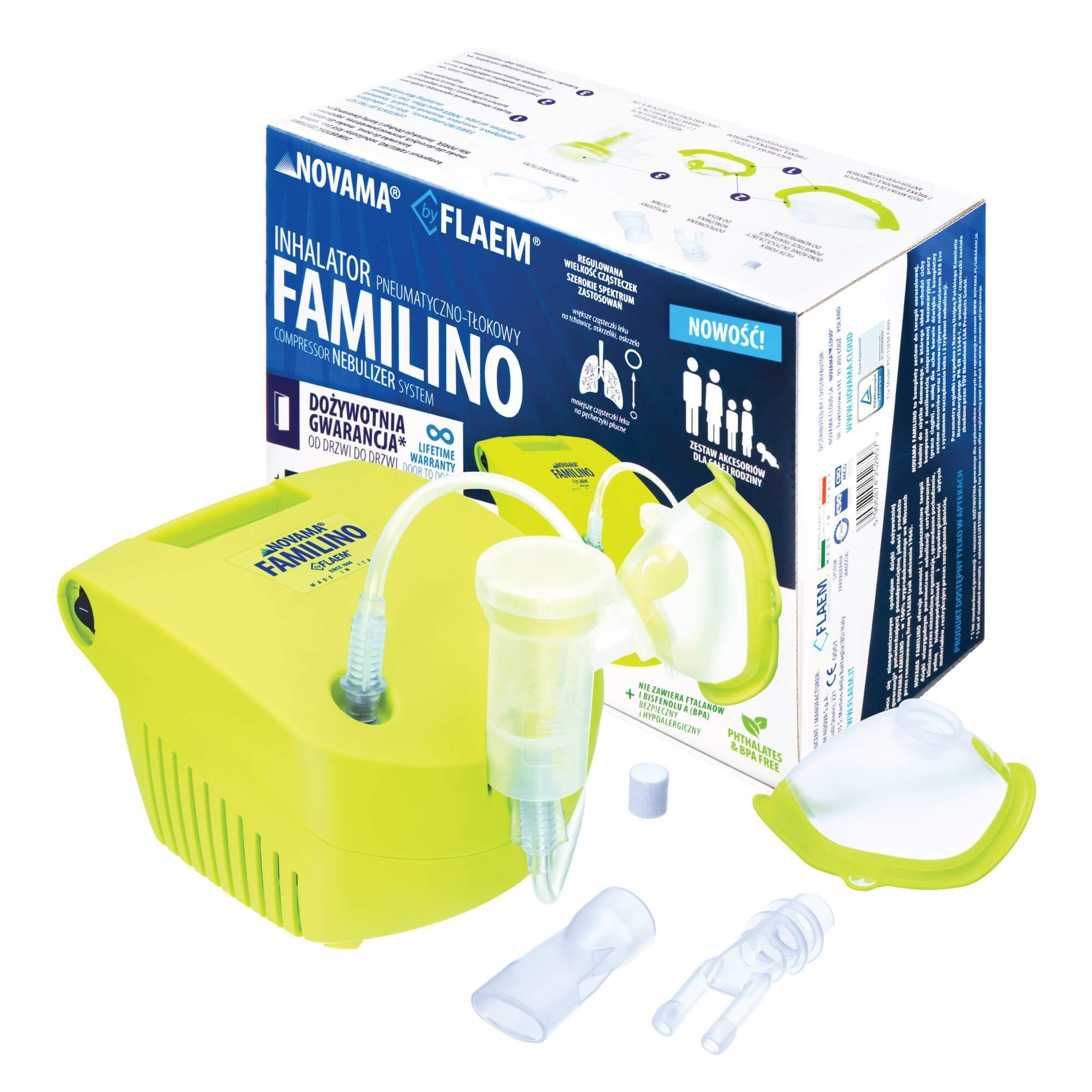 NOVAMA Familino Inhalator pneumatyczno-tłokowy, 1 szt.