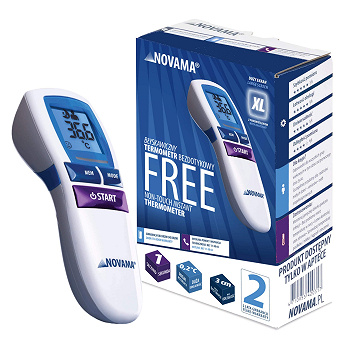 NOVAMA Free NT17 Termometr Bezdotykowy, do pomiaru temperatury ciała w warunkach domowych, 1 szt.