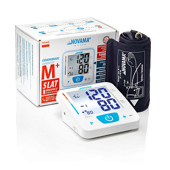 NOVAMA White M+ Ciśnieniomierz naramienny , do pomiaru ciśnienia w warunkach domowych, 1 szt.
