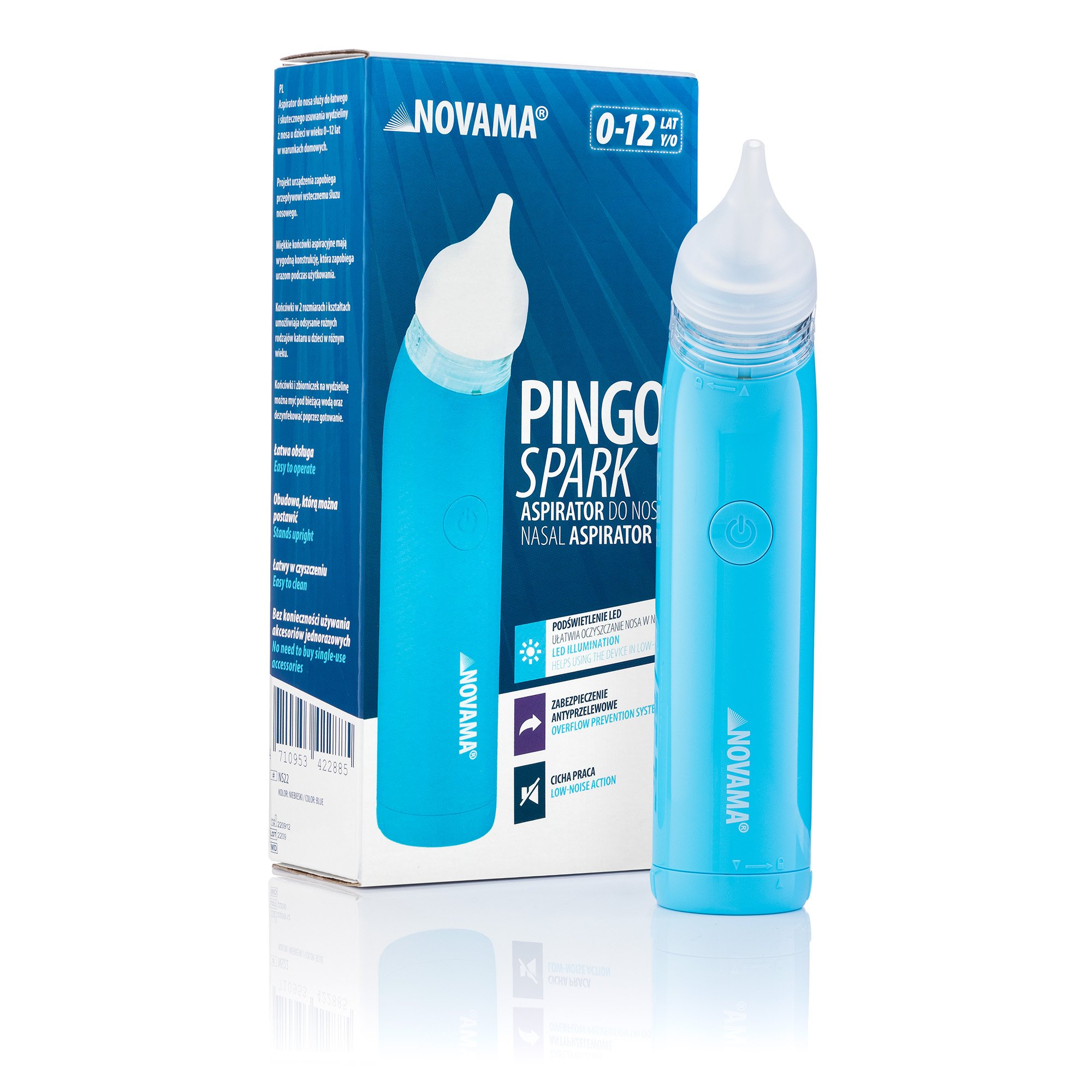 NOVAMA Pingo Spark Aspirator Blue, aspirator do nosa, 1 szt.
