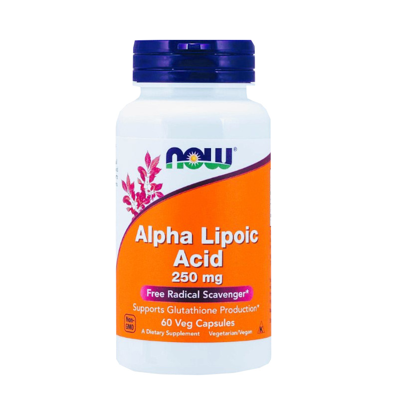 Now Foods Kwas Alfa Liponowy,  250 mg, 60 tabletek
