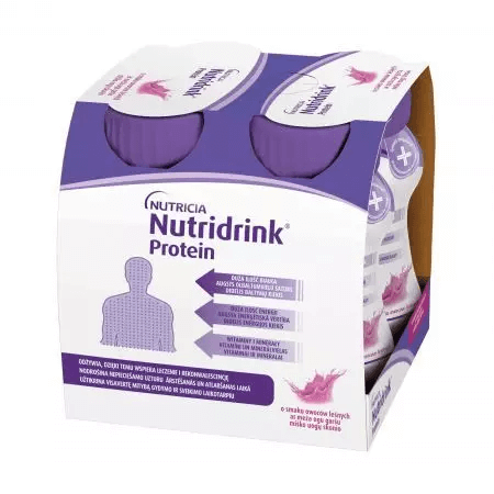 Nutridrink Protein, o smaku owoców leśnych, 4 x 125 ml