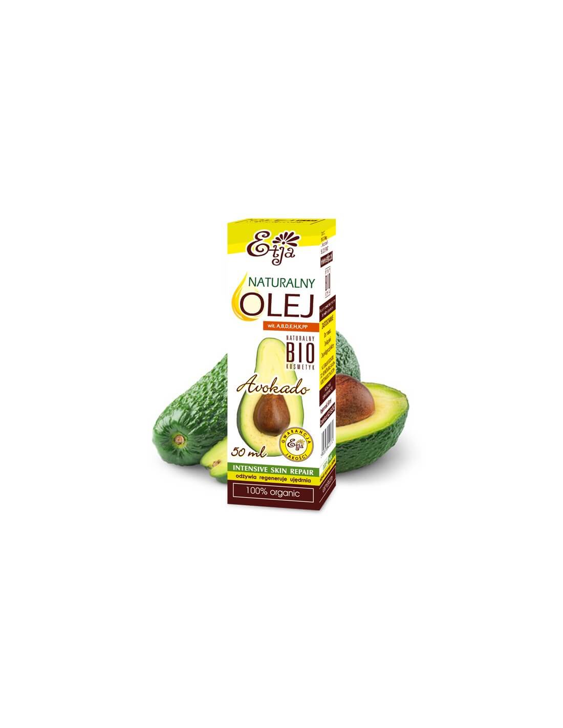 Naturalny Olej Awokado BIO o działaniu nawilżającym i odżywiającym naskórek, 50 ml