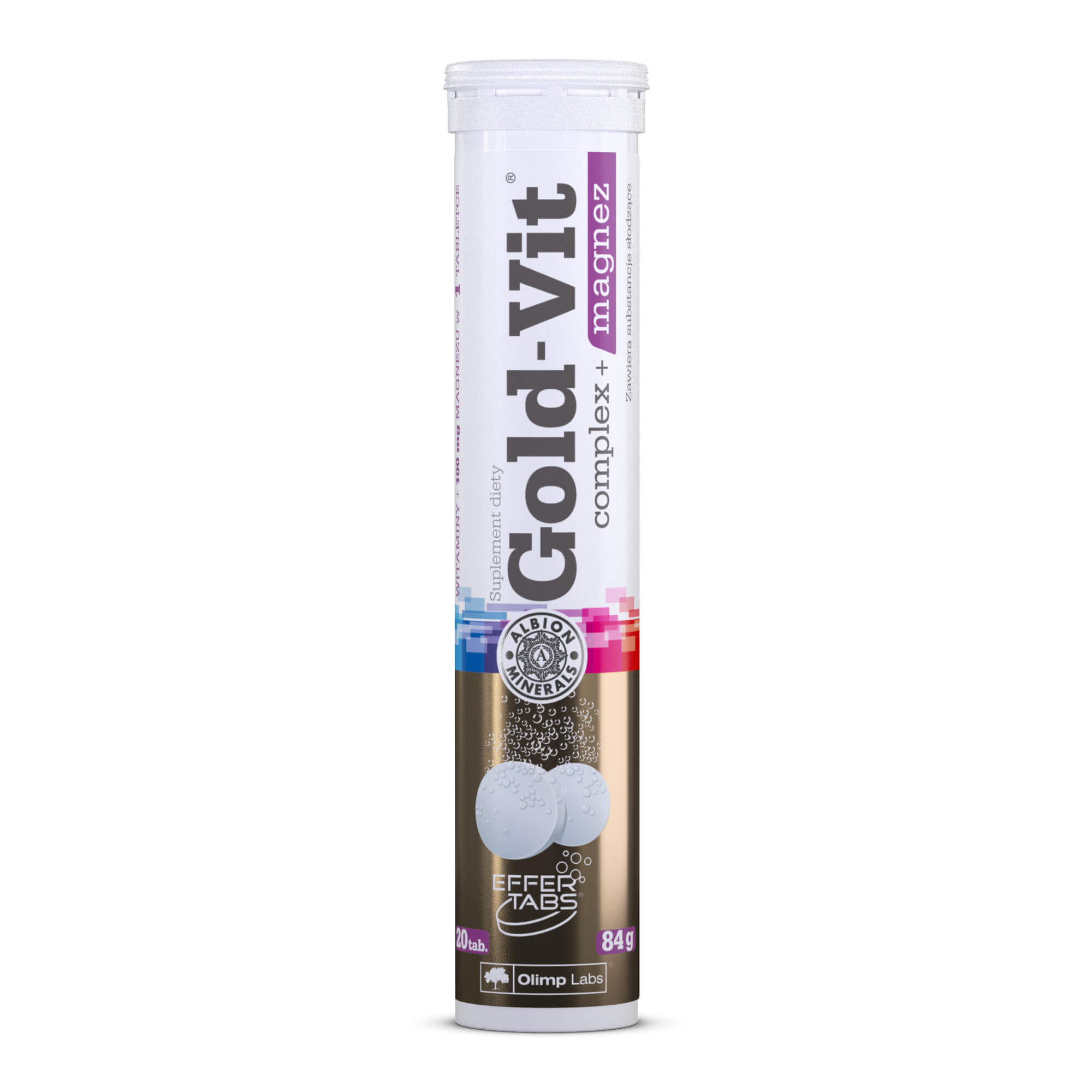 Olimp Gold-Vit Complex + Magnez  tabletki musujące z witaminami, 20 szt.