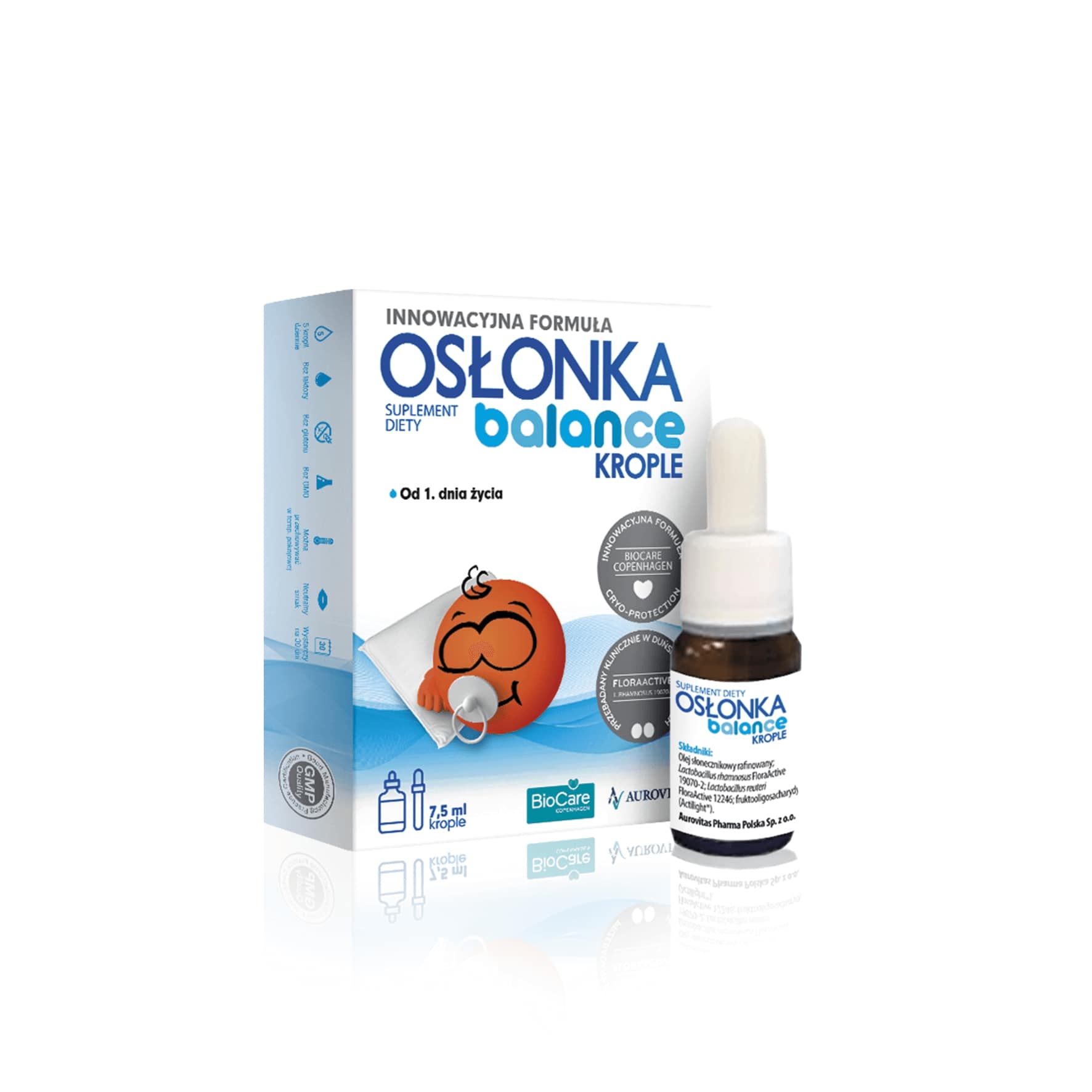 Osłonka Balance krople osłonowe dla dzieci i niemowląt przy antybiotykoterapii, 7,5 ml