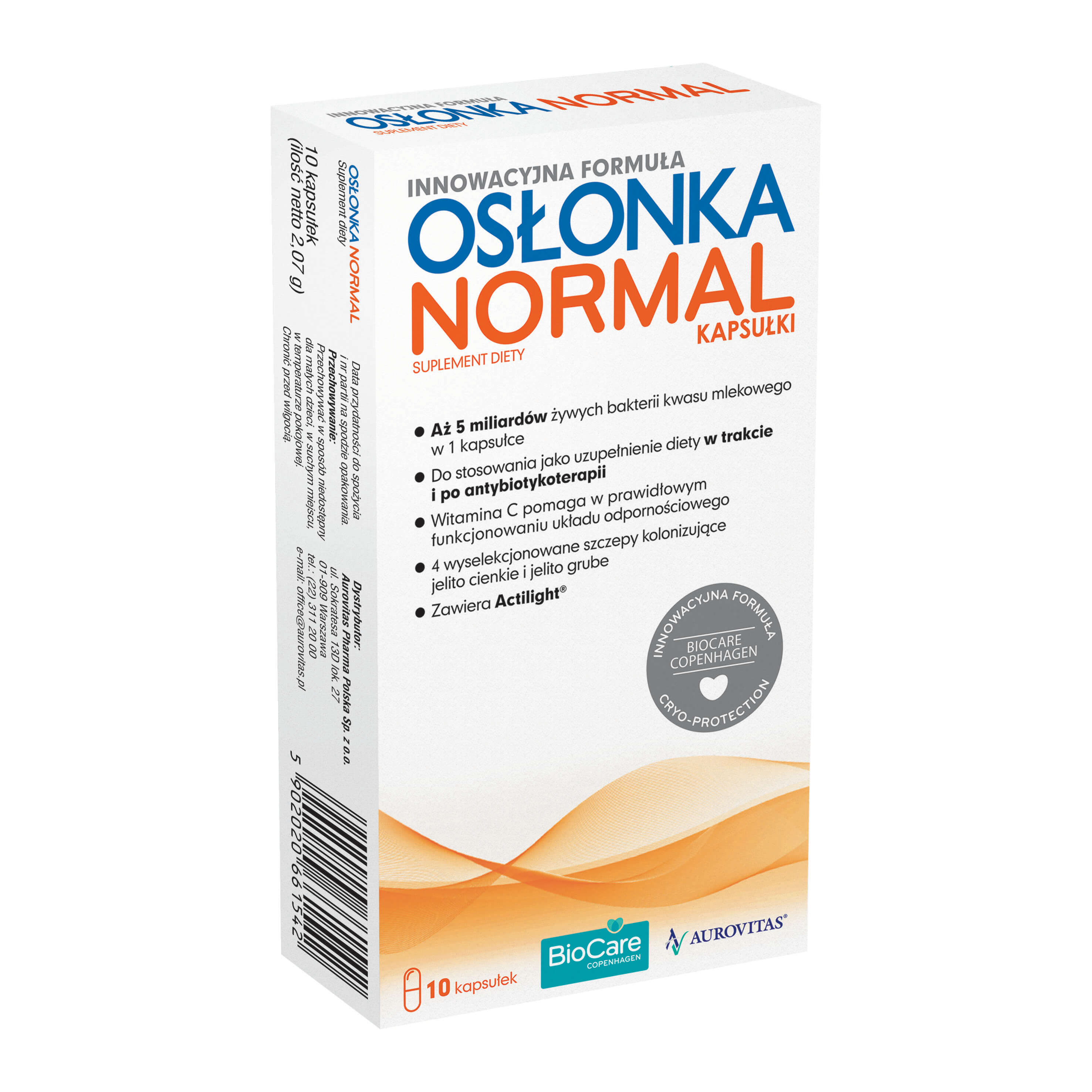Osłonka Normal, kapsułki z synbiotykiem do stosowania podczas antybiotykoterapii, 10 szt.