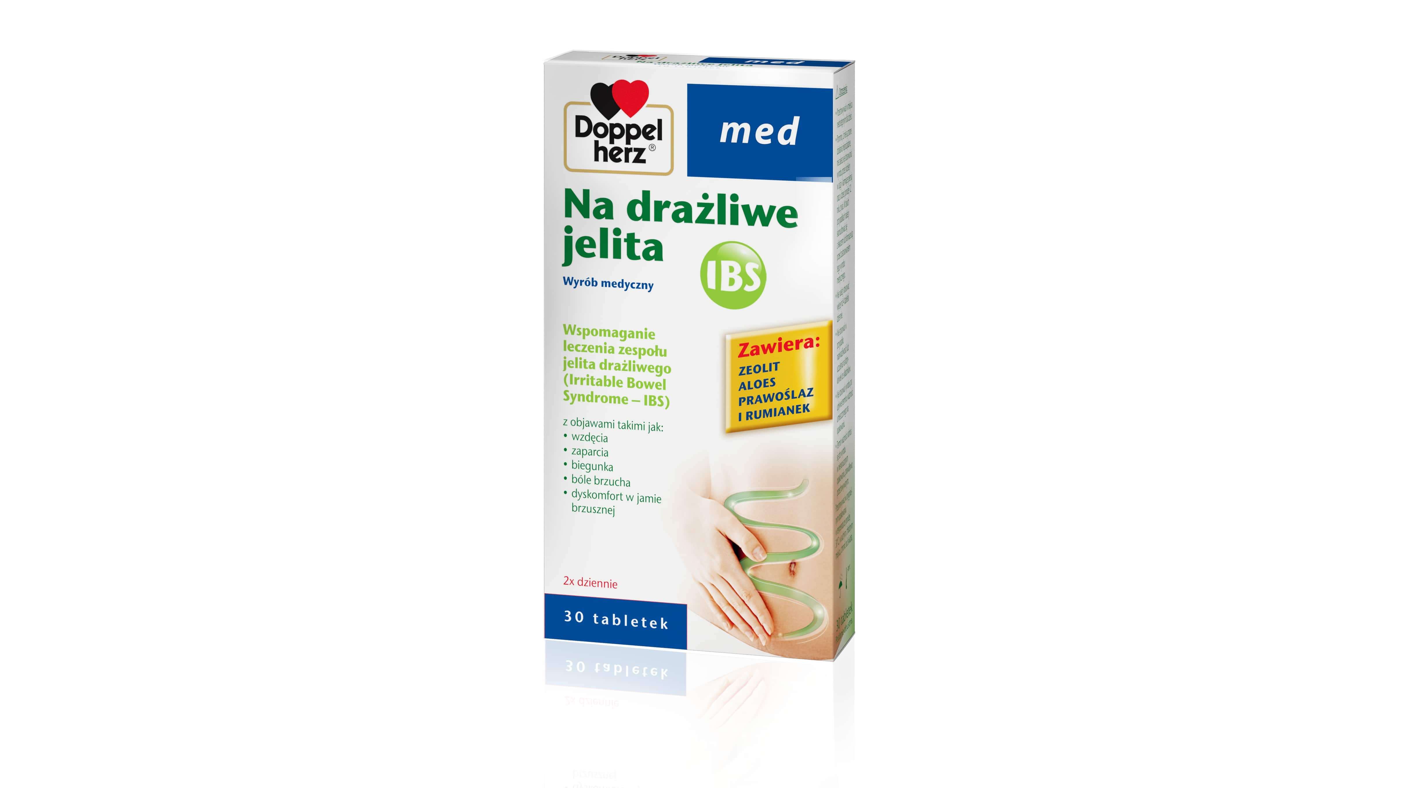 Doppelherz med Na drażliwe jelita  tabletki wspomagające leczenie zespołu jelita drażliwego, 30 szt.
