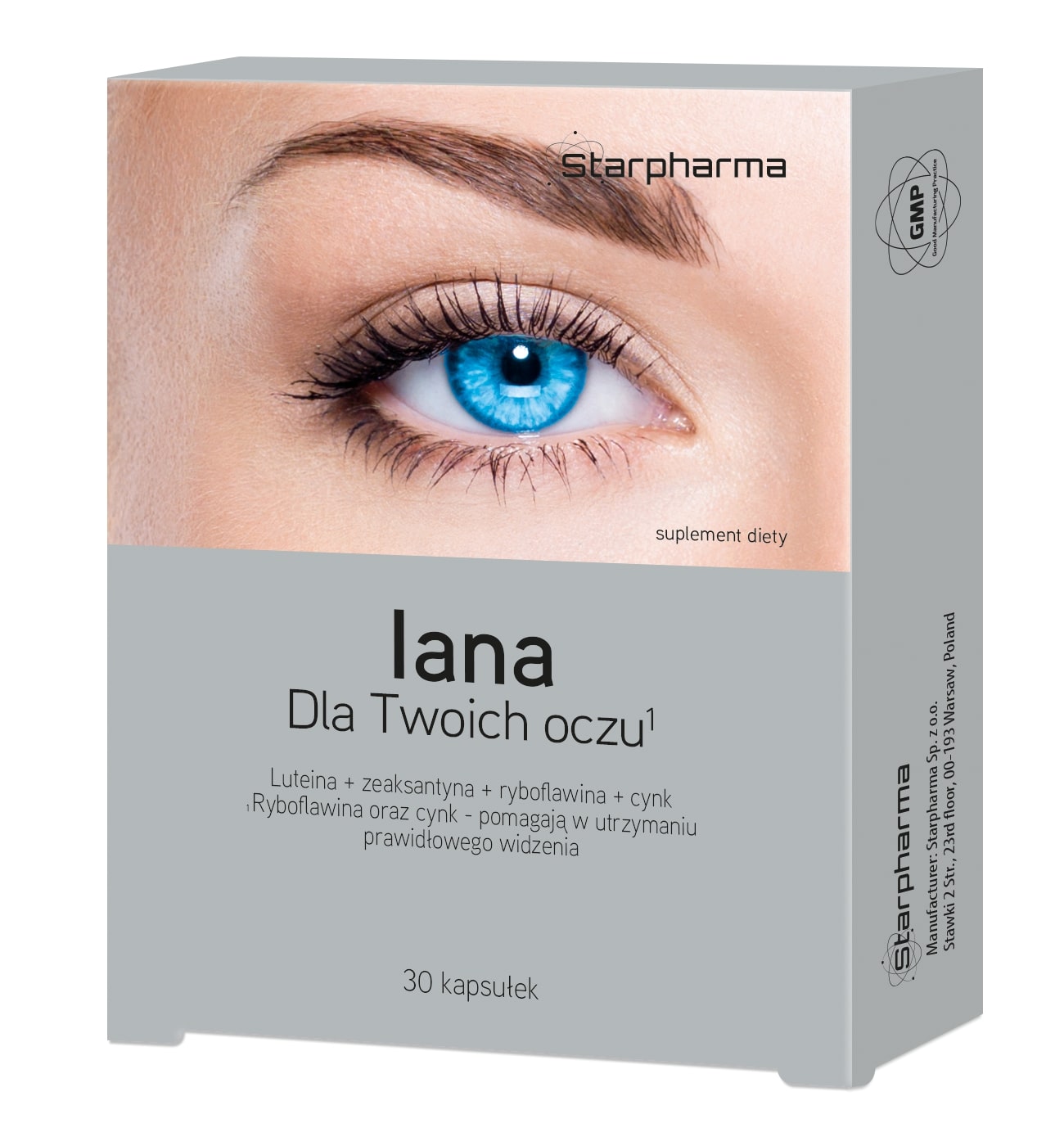 IANA, tabletki wspomagające w utrzymaniu prawidłwego widzenia, 30 szt.