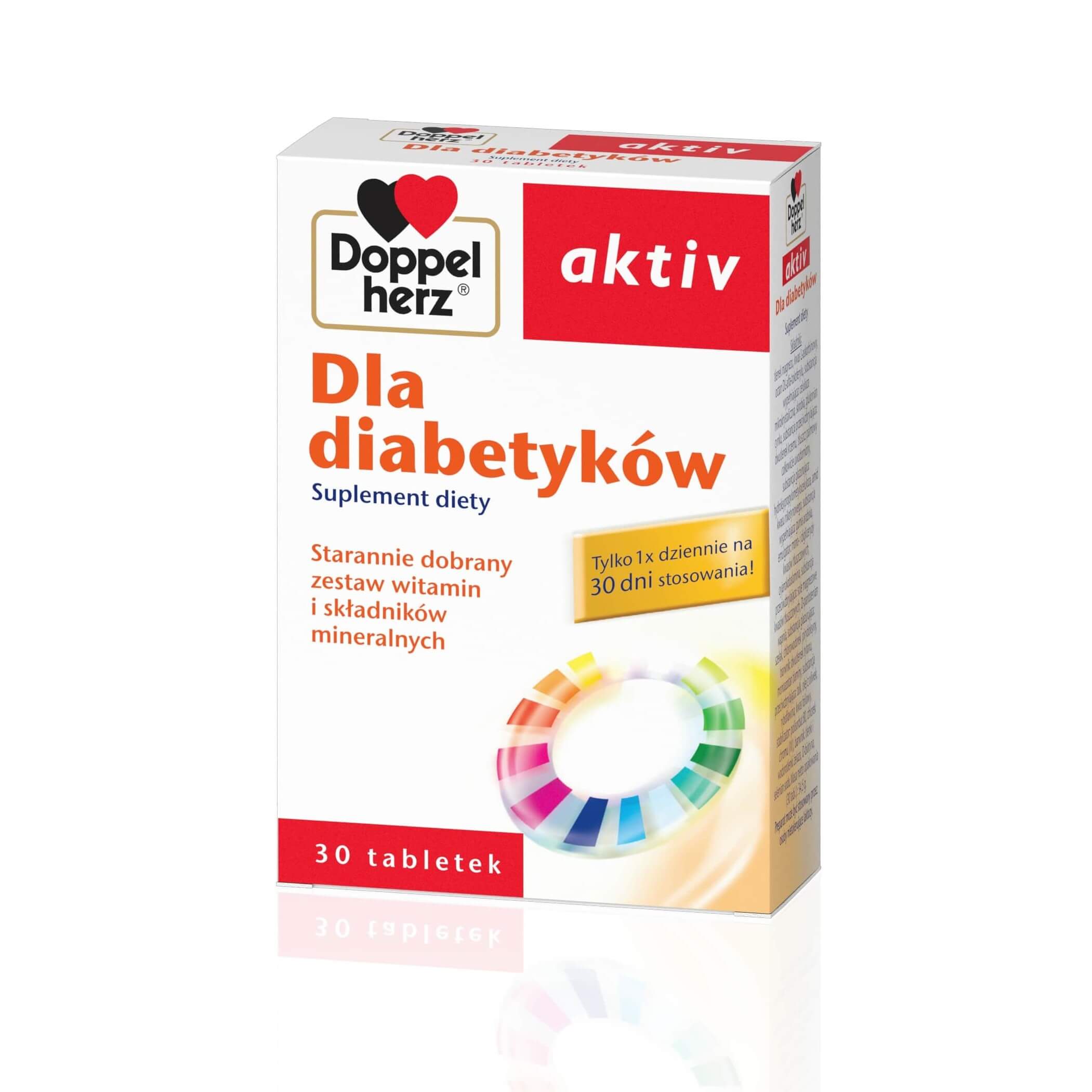 Doppelherz aktiv Dla diabetyków  tabletki z witaminami i minerałami dla diabetyków, 30 szt.  