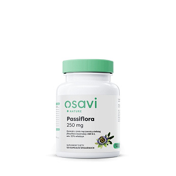 Osavi Passiflora, kapsułki ze składnikami wspierającymi zdrowy sen i zmniejszanie napięcia nerwowego, 60 szt.