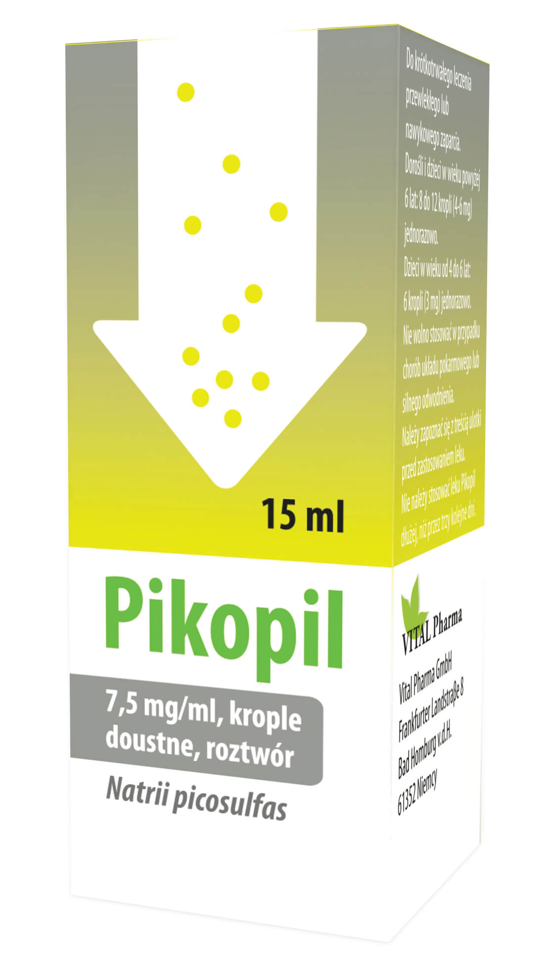 Pikopil krople doustne na zaparcia, 15 ml