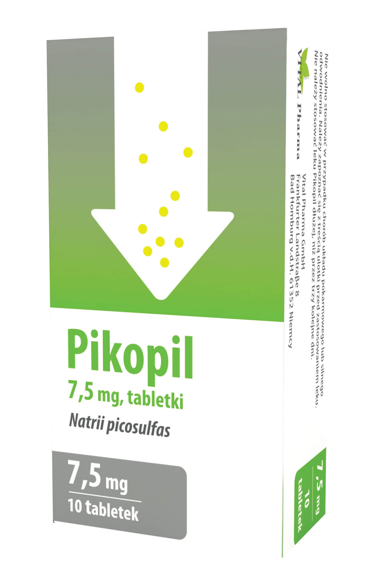 Pikopil tabletki powlekane na zaparcia, 10 szt.