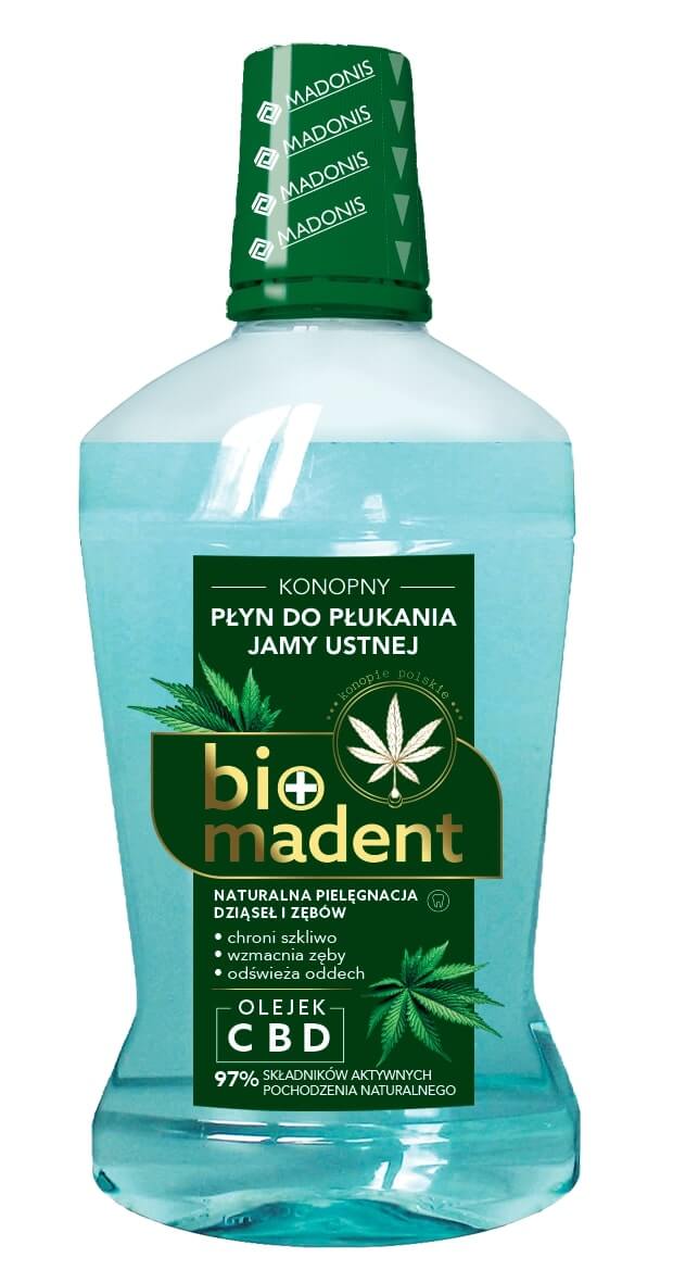 Bio Madent Płyn konopny, wybielający do płukania jamy ustnej, 500 ml