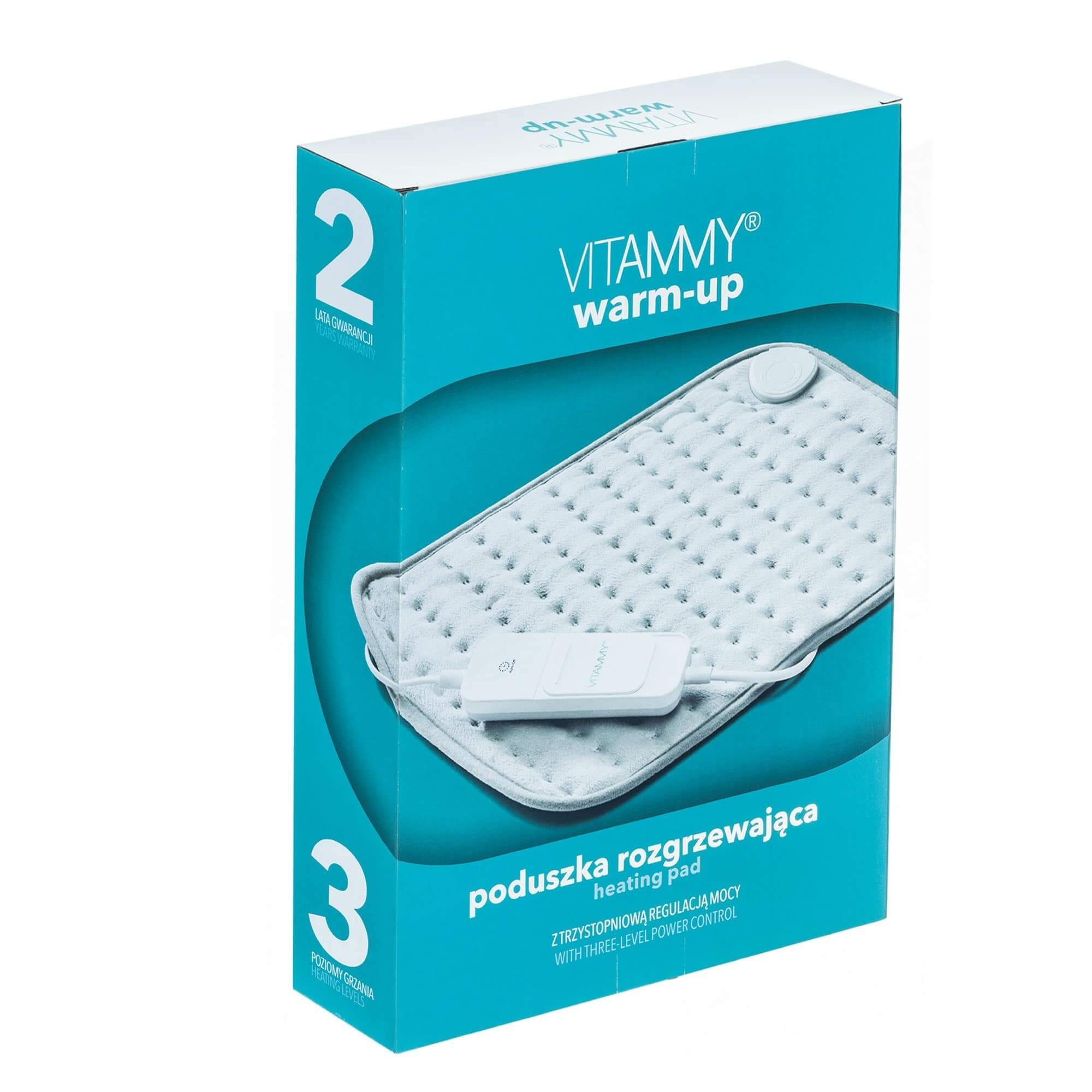 Vitammy Warm-Up Poduszka Elektryczna, rozgrzewająca, kolor jasnoszary, 1 szt.