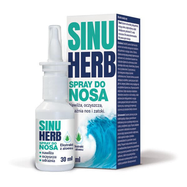 Sinuherb, spray do oczyszczania i udrażniania nosa, 30 ml