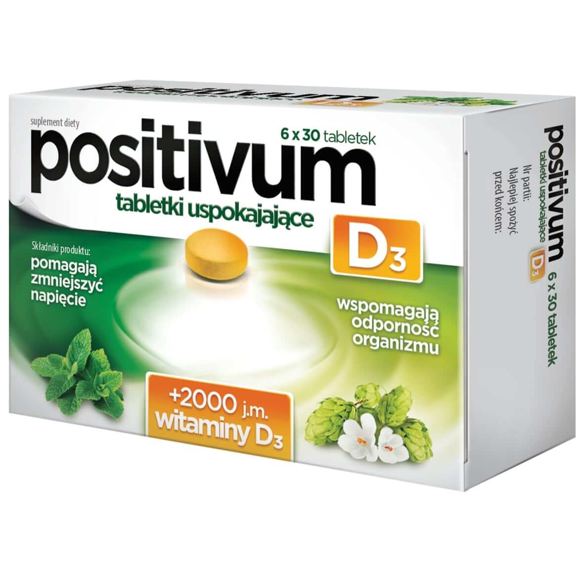 Positivum D3, tabletki uspokajające, 180 szt.