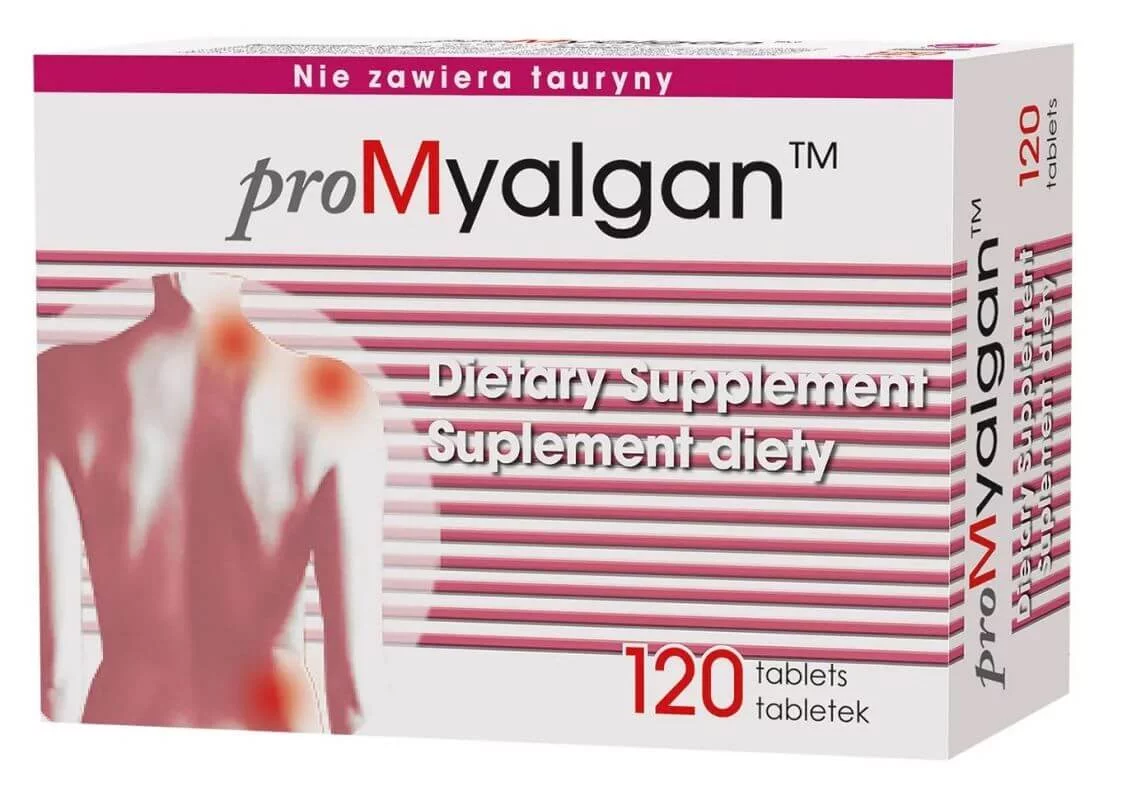 ProMyalgan , tabletki ze składnikami wspomagającymi zmniejszenie napięcia mięśniowego, 120 szt.