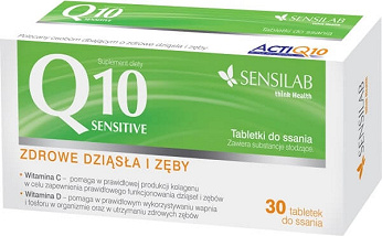 Q10 Sensitive Pharmasis , tabletki ze składnikami wspomagającymi w utrzymaniu zdrowych dziąseł i zębów, 30 szt.
