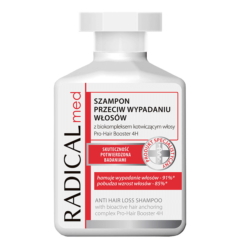 IDEEPHARM RADICAL MED szampon przeciw wypadaniu włosów z kompleksem kotwiczącym włosy, 300 ml