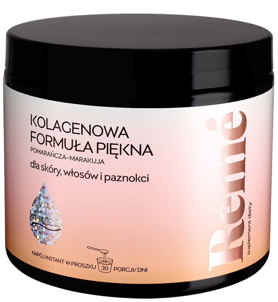 Reme Kolagenowa Formuła Piękna proszek  o smaku pomarańczy - marakui, 150 g