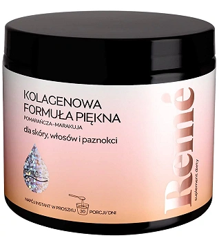 Reme Kolagenowa Formuła Piękna, proszek o smaku pomarańczy - marakui, 150 g
