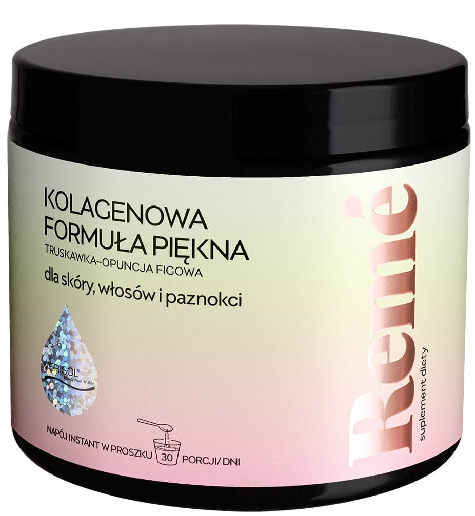 Reme Kolagenowa Formuła Piękna, proszek  o smaku truskawka-opuncja figowa, 150 g KRÓTKA DATAT 26.06.2025