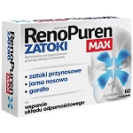 RenoPuren Zatoki Max tabletki ze składnikami wspierającymi w bólu zatok, 60 szt.