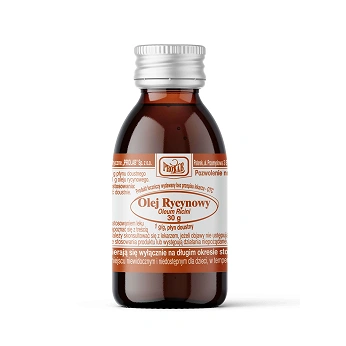 Olej rycynowy Prolab, płyn wspomagający w zaparciach, 30 g