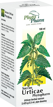 Succus Urticae , preparat na łagodne stany zapalne dróg moczowych, 100 ml