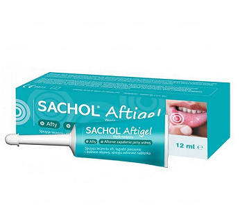 Sachol Aftigel , preparat wspomagający w leczeniu aft, 12 ml