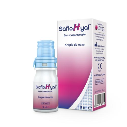 Saflohyal , sterylne przeciwzapalne krople do oczu, 10 ml