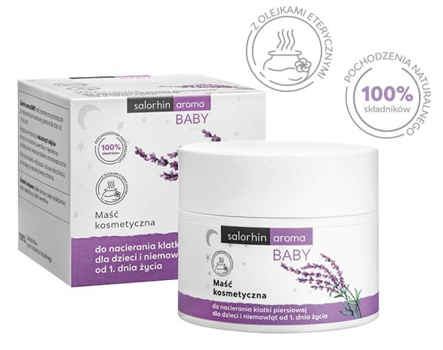 SALORHIN AROMA BABY , maść aromatyczna do nacierania klatki piersiowej dla dzieci i niemowląt, 50 ml