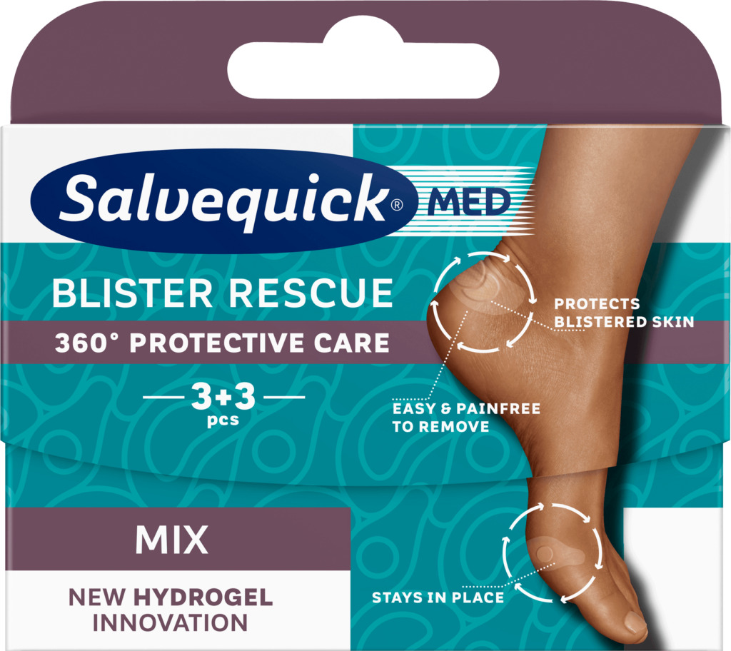 SALVEQUICK Blister Rescue Mix , plastry na pęcherze, 6 szt.